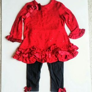 Sparkle ruffle outfit (sz 18mo)